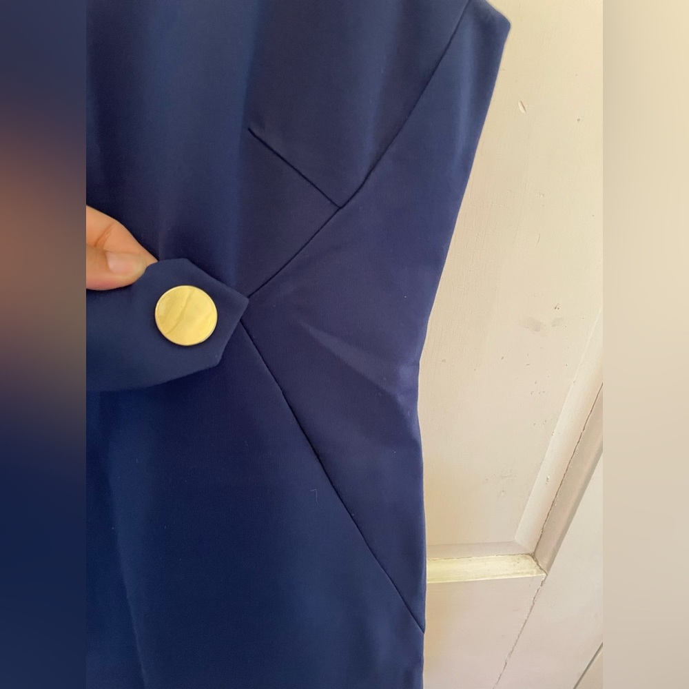 Navy Office Dress - Picture 3 of 4